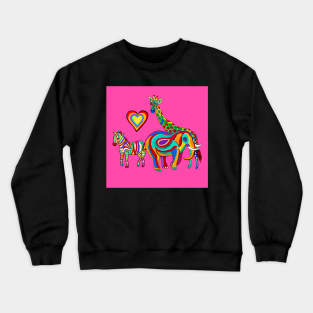 Rainbow Savanna (pink) Crewneck Sweatshirt